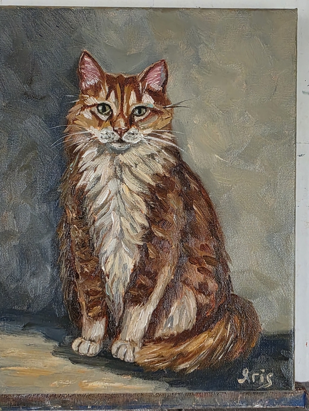 Abstract oil Painting cute cat